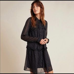 Anthro Eva Franco Ruffled Polka Dot Tunic⭐️